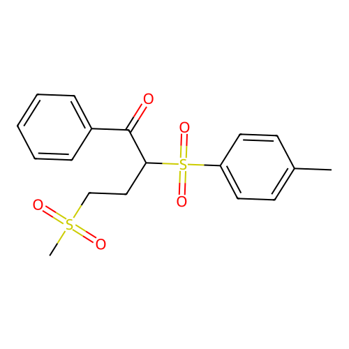 4-(Methanesulfonyl)-2-(4-methylbenzene-1-sulfonyl)-1-phenylbutan-1-one structure