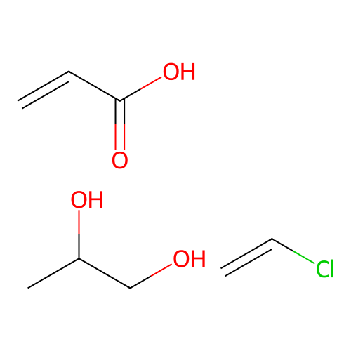 Chloroethene;propane-1,2-diol;prop-2-enoic acid structure