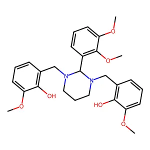 2-[[2-(2,3-dimethoxyphenyl)-3-[(2-hydroxy-3-methoxyphenyl)me structure