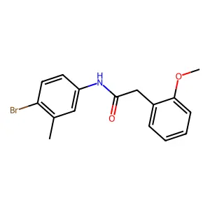 N-(4-bromo-3-methylphenyl)-2-(2-methoxyphenyl)acetamide structure