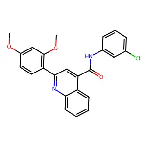 N-(3-chlorophenyl)-2-(2,4-dimethoxyphenyl)quinoline-4-carboxamide structure