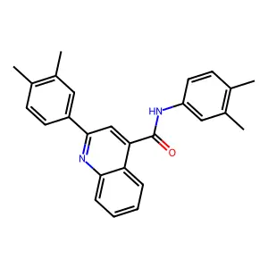 N,2-bis(3,4-dimethylphenyl)quinoline-4-carboxamide structure