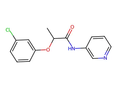 2-(3-chlorophenoxy)-N-pyridin-3-ylpropanamide structure