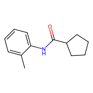N-(2-methylphenyl)cyclopentanecarboxamide structure