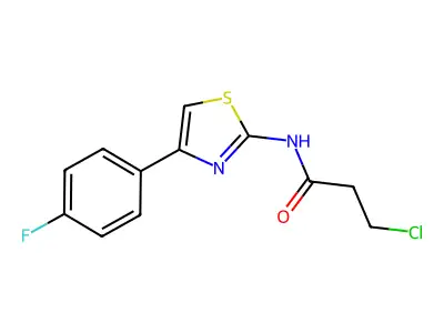3-chloro-N-[4-(4-fluorophenyl)-1,3-thiazol-2-yl]propanamide structure