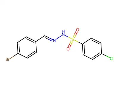 4-Chlorobenzenesulfonic acid 2-[(4-bromophenyl)methylene]hydrazide structure