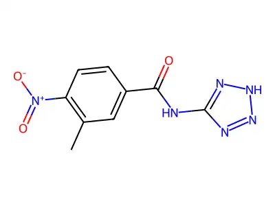 3-methyl-4-nitro-N-(2H-tetrazol-5-yl)benzamide structure