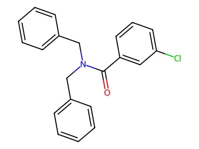 N,N-dibenzyl-3-chlorobenzamide structure