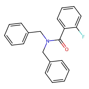 N,N-dibenzyl-2-fluorobenzamide structure