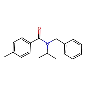 N-benzyl-4-methyl-N-(propan-2-yl)benzamide structure