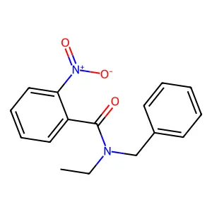 N-benzyl-N-ethyl-2-nitrobenzamide structure