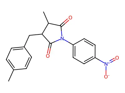 3-Methyl-4-[(4-methylphenyl)methyl]-1-(4-nitrophenyl)pyrrolidine-2,5-dione structure