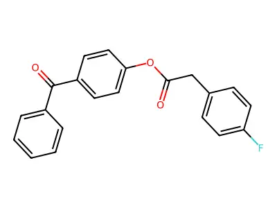 (4-Benzoylphenyl) 2-(4-fluorophenyl)acetate structure