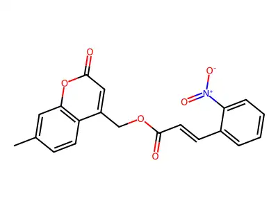 (7-Methyl-2-oxochromen-4-yl)methyl 3-(2-nitrophenyl)prop-2-enoate structure