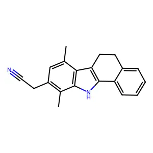 (7,10-Dimethyl-6,11-dihydro-5H-benzo(a)carbazol-9-yl)acetonitrile structure