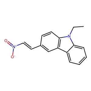 9H-carbazole,9-ethyl-3-(2-nitroethenyl)- structure