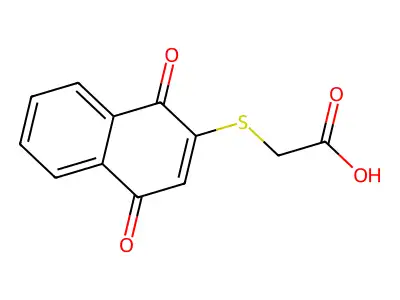 Acetic acid, [(1,4-dihydro-1,4-dioxo-2-naphthalenyl)thio]- structure