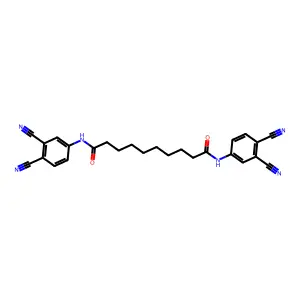 N1,N10-双(3,4-二氰苯基)癸二酰胺 structure