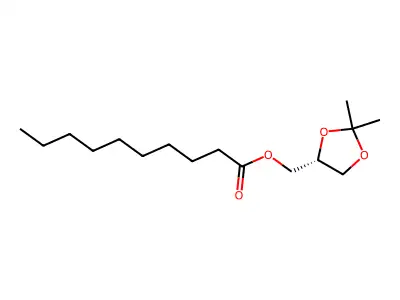 Decanoic acid, (2,2-dimethyl-1,3-dioxolan-4-yl)methyl ester structure