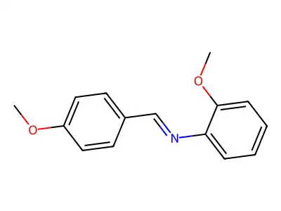 Benzenamine, 2-methoxy-N-[(4-methoxyphenyl)methylene]- structure