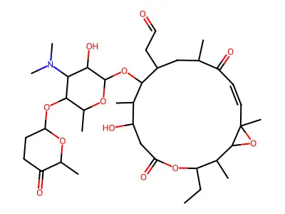 2-[9-[4-(dimethylamino)-3-hydroxy-6-methyl-5-(6-methyl-5-oxooxan-2-yl)oxyoxan-2-yl]oxy-3-ethyl-7-hydroxy-2,8,12,16-tetramethyl-5,13-dioxo-4,17-dioxabicyclo[14.1.0]heptadec-14-en-10-yl]acetaldehyde structure