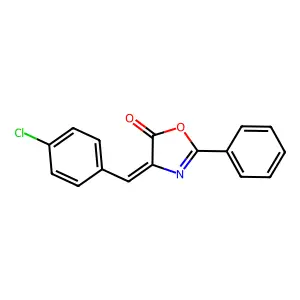 (4E)-4-(4-Chlorobenzylidene)-2-phenyl-1,3-oxazol-5(4H)-one structure
