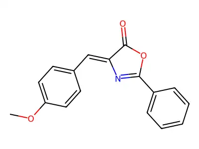 (4Z)-4-[(4-Methoxyphenyl)methylene]-2-phenyl-5(4H)-oxazolone structure