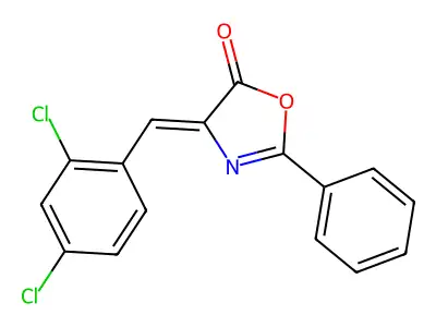 (4Z)-4-(2,4-Dichlorobenzylidene)-2-phenyl-1,3-oxazol-5(4H)-one structure