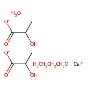 Calcium L-lactate pentahydrate structure
