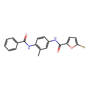 N-(4-benzamido-3-methylphenyl)-5-bromofuran-2-carboxamide structure