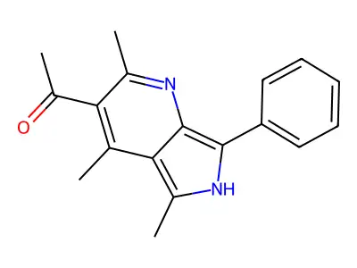 Ethanone, 1-(2,4,5-trimethyl-7-phenyl-6H-pyrrolo(3,4-b)pyridin-3-yl)- structure