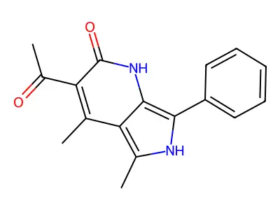 2H-Pyrrolo(3,4-b)pyridin-2-one, 1,6-dihydro-3-acetyl-4,5-dimethyl-7-phenyl- structure