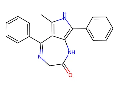 Pyrrolo(3,4-e)(1,4)diazepin-2(1H)-one, 3,7-dihydro-5,8-diphenyl-6-methyl- structure