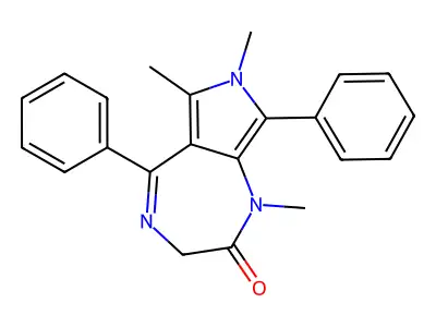 Pyrrolo(3,4-e)(1,4)diazepin-2(1H)-one, 3,7-dihydro-5,8-diphenyl-1,6,7-trimethyl- structure