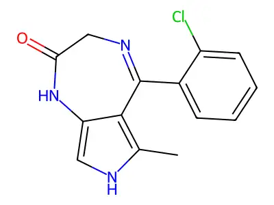 Pyrrolo(3,4-e)(1,4)diazepin-2(1H)-one, 3,7-dihydro-5-(2-chlorophenyl)-6-methyl- structure
