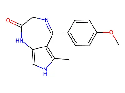 Pyrrolo(3,4-e)(1,4)diazepin-2(1H)-one, 3,7-dihydro-5-(p-methoxyphenyl)-6-methyl- structure