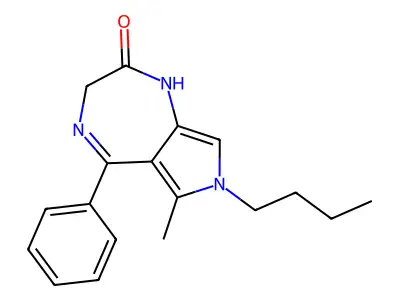 Pyrrolo(3,4-e)(1,4)diazepin-2(1H)-one, 3,7-dihydro-7-butyl-6-methyl-5-phenyl- structure