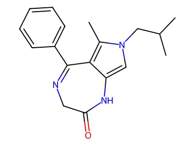 Pyrrolo(3,4-e)(1,4)diazepin-2(1H)-one, 3,7-dihydro-7-isobutyl-6-methyl-5-phenyl- structure