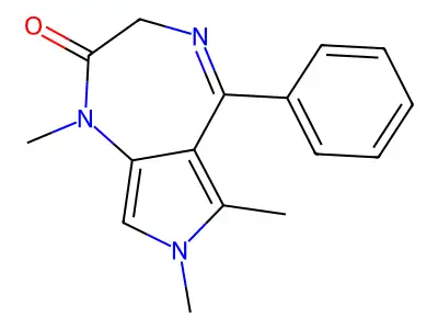 Pyrrolo(3,4-e)(1,4)diazepin-2(1H)-one, 3,7-dihydro-5-phenyl-1,6,7-trimethyl- structure