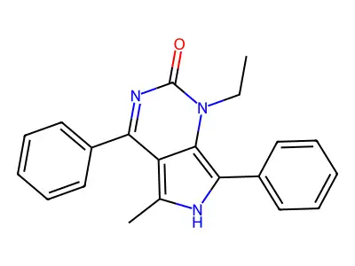 6H-Pyrrolo(3,4-d)pyrimidin-2(1H)-one, 4,7-diphenyl-1-ethyl-5-methyl- structure