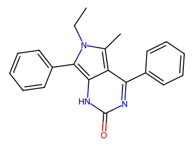 6H-Pyrrolo(3,4-d)pyrimidin-2(1H)-one, 4,7-diphenyl-6-ethyl-5-methyl- structure