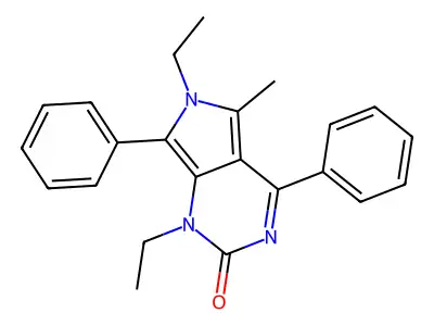 6H-Pyrrolo(3,4-d)pyrimidin-2(1H)-one, 1,6-diethyl-4,7-diphenyl-5-methyl- structure