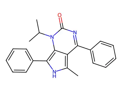 6H-Pyrrolo(3,4-d)pyrimidin-2(1H)-one, 4,7-diphenyl-1-isopropyl-5-methyl- structure