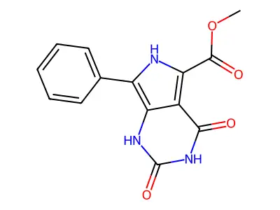 1H-Pyrrolo(3,4-d)pyrimidine-5-carboxylic acid, 2,3,4,6-tetrahydro-2,4-dioxo-7-phenyl-, methyl ester structure