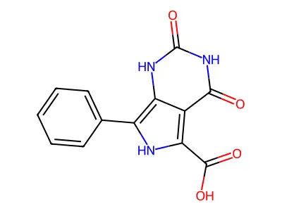 1H-Pyrrolo(3,4-d)pyrimidine-5-carboxylic acid, 2,3,4,6-tetrahydro-2,4-dioxo-7-phenyl- structure