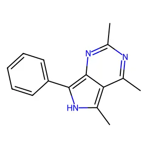 6H-Pyrrolo(3,4-d)pyrimidine, 2,4,5-trimethyl-7-phenyl- structure