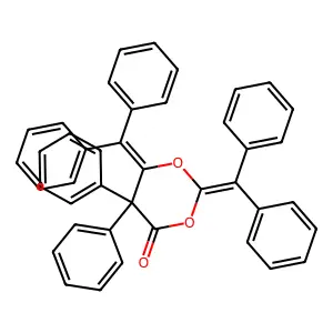 1,3-Dioxan-4-one, 2,6-bis(diphenylmethylene)-5,5-diphenyl- structure