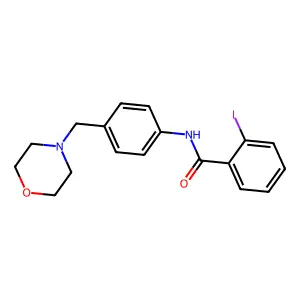 2-iodo-N-[4-(morpholin-4-ylmethyl)phenyl]benzamide structure