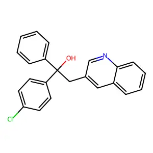 1-(4-Chlorophenyl)-1-phenyl-2-quinolin-3-ylethanol structure