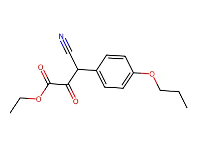 Ethyl 3-cyano-2-oxo-3-(4-propoxyphenyl)propanoate structure